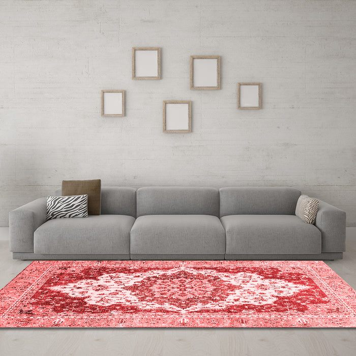 Modern Red Washable Rugs