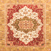 Square Abstract Orange Modern Rug, abs3109org