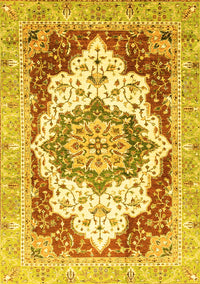 Abstract Yellow Modern Rug, abs3109yw