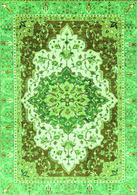 Abstract Green Modern Rug, abs3109grn