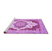 Sideview of Machine Washable Abstract Purple Modern Area Rugs, wshabs3109pur