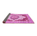 Sideview of Abstract Pink Modern Rug, abs3109pnk