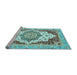 Sideview of Machine Washable Abstract Light Blue Modern Rug, wshabs3109lblu