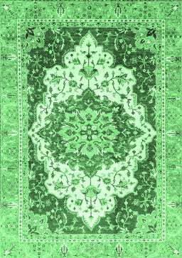 Abstract Emerald Green Modern Rug, abs3109emgrn