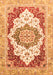 Machine Washable Abstract Orange Modern Area Rugs, wshabs3109org