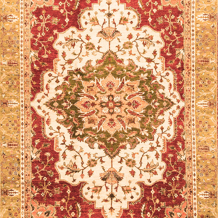 Machine Washable Abstract Orange Modern Area Rugs, wshabs3109org