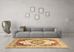 Machine Washable Abstract Brown Modern Rug in a Living Room,, wshabs3109brn