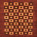 Square Machine Washable Checkered Orange Modern Area Rugs, wshabs310org