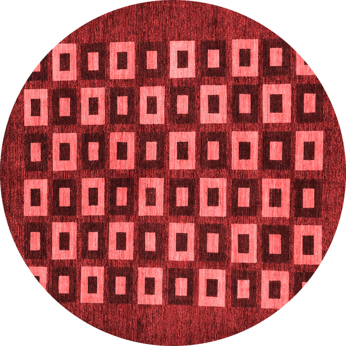 Machine Washable Checkered Red Modern Rug, wshabs310red