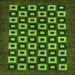 Square Checkered Green Modern Rug, abs310grn