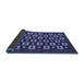 Sideview of Checkered Blue Modern Rug, abs310blu