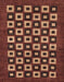 Abstract Red Checkered Rug, abs310