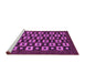 Sideview of Machine Washable Checkered Purple Modern Area Rugs, wshabs310pur