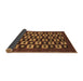 Sideview of Checkered Brown Modern Rug, abs310brn