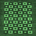 Square Checkered Emerald Green Modern Rug, abs310emgrn