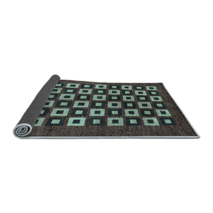 Sideview of Checkered Light Blue Modern Rug, abs310lblu
