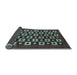 Sideview of Checkered Light Blue Modern Rug, abs310lblu