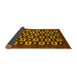 Sideview of Checkered Yellow Modern Rug, abs310yw