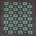 Square Checkered Light Blue Modern Rug, abs310lblu