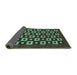 Sideview of Checkered Turquoise Modern Rug, abs310turq