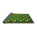 Sideview of Checkered Green Modern Rug, abs310grn