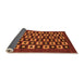 Sideview of Checkered Orange Modern Rug, abs310org