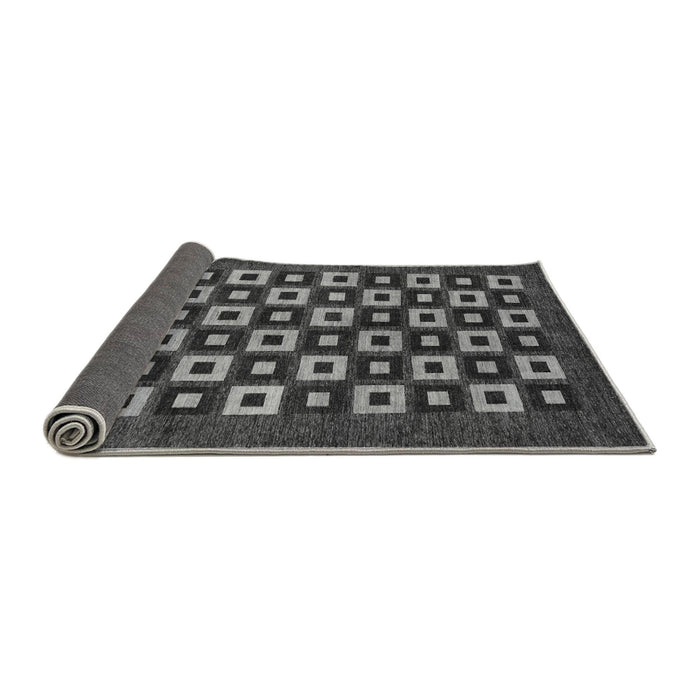 Sideview of Checkered Gray Modern Rug, abs310gry
