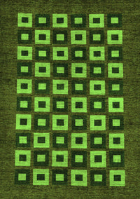 Checkered Green Modern Rug, abs310grn