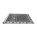 Sideview of Machine Washable Oriental Gray Traditional Rug, wshabs3110gry