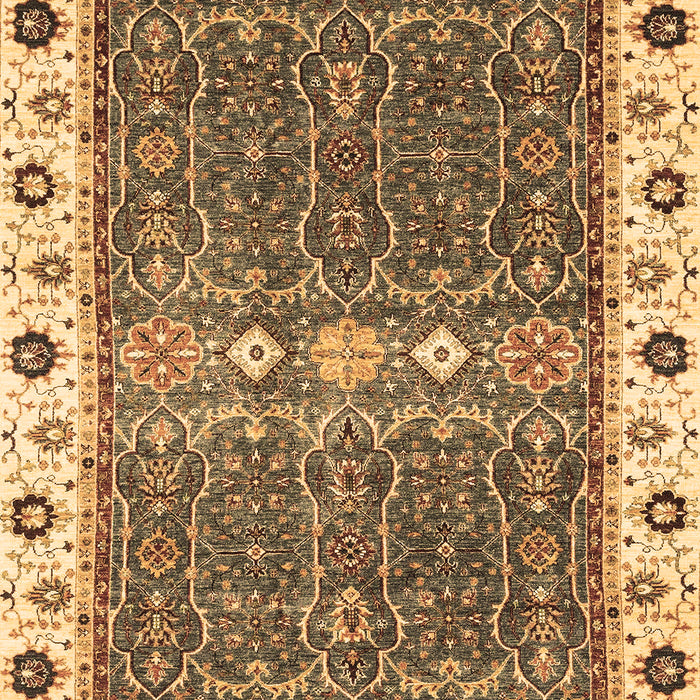 Machine Washable Oriental Brown Traditional Rug, wshabs3110brn