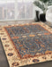 Abstract Brown Oriental Rug in Family Room, abs3110