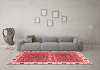 Machine Washable Oriental Red Traditional Rug, wshabs3110red