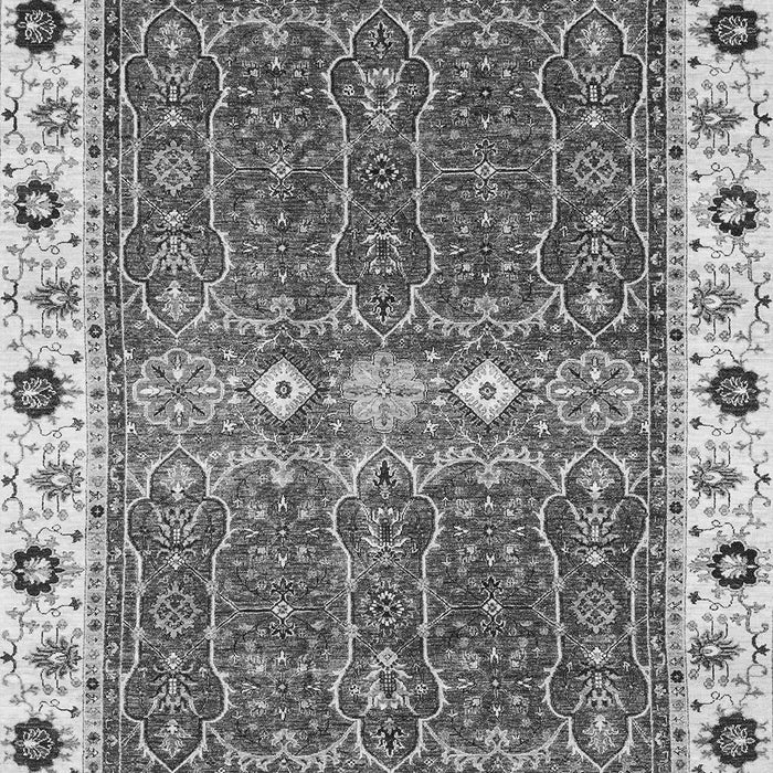 Machine Washable Oriental Gray Traditional Rug, wshabs3110gry