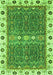 Machine Washable Oriental Green Traditional Area Rugs, wshabs3110grn