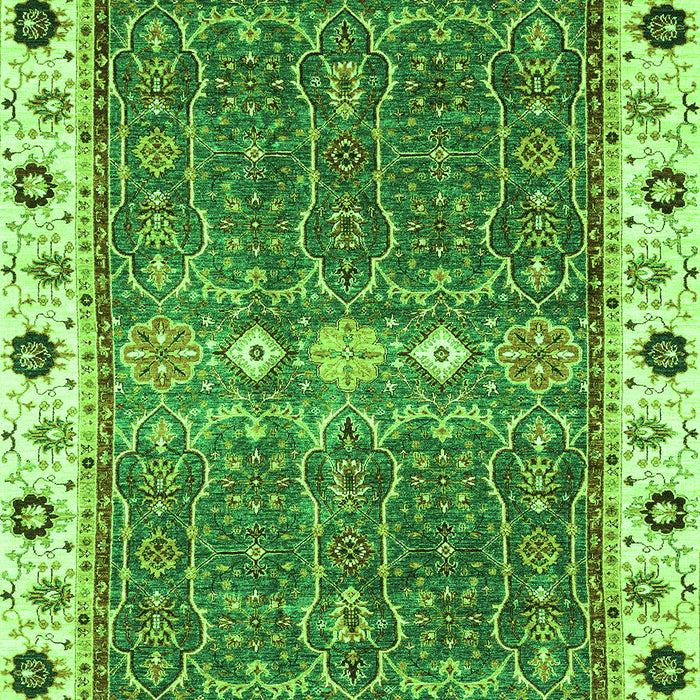 Machine Washable Oriental Green Traditional Area Rugs, wshabs3110grn