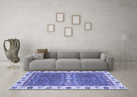 Machine Washable Oriental Blue Traditional Rug, wshabs3110blu