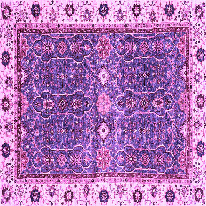 Square Machine Washable Oriental Purple Traditional Area Rugs, wshabs3110pur