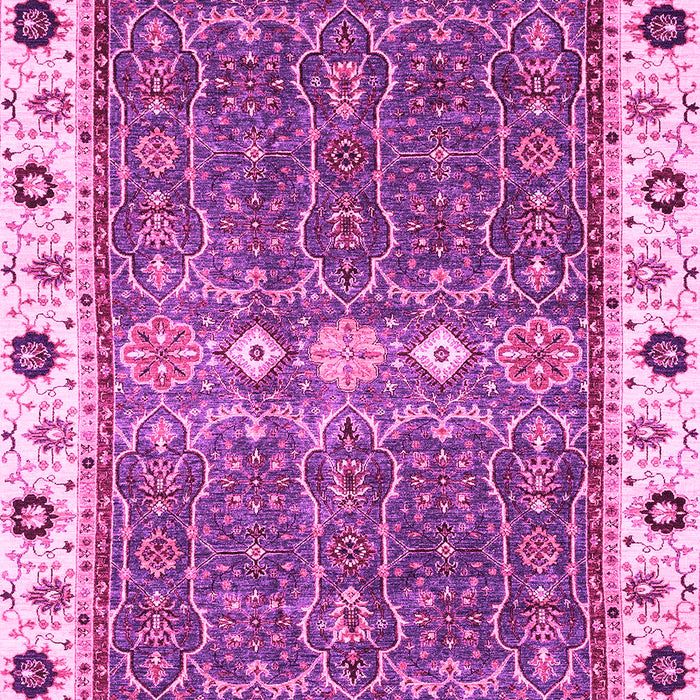 Machine Washable Oriental Pink Traditional Rug, wshabs3110pnk