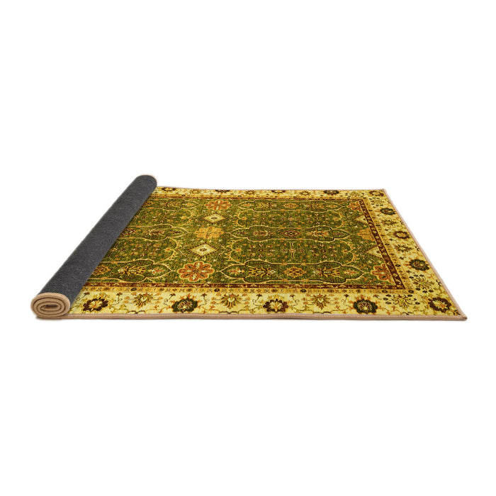 Sideview of Oriental Yellow Traditional Rug, abs3110yw