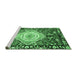 Sideview of Machine Washable Persian Emerald Green Traditional Area Rugs, wshabs3111emgrn