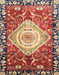 Abstract Fire Brick Red Persian Rug, abs3111