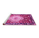 Sideview of Machine Washable Persian Pink Traditional Rug, wshabs3111pnk