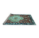 Sideview of Machine Washable Persian Light Blue Traditional Rug, wshabs3111lblu