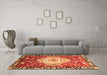 Machine Washable Persian Orange Traditional Area Rugs in a Living Room, wshabs3111org