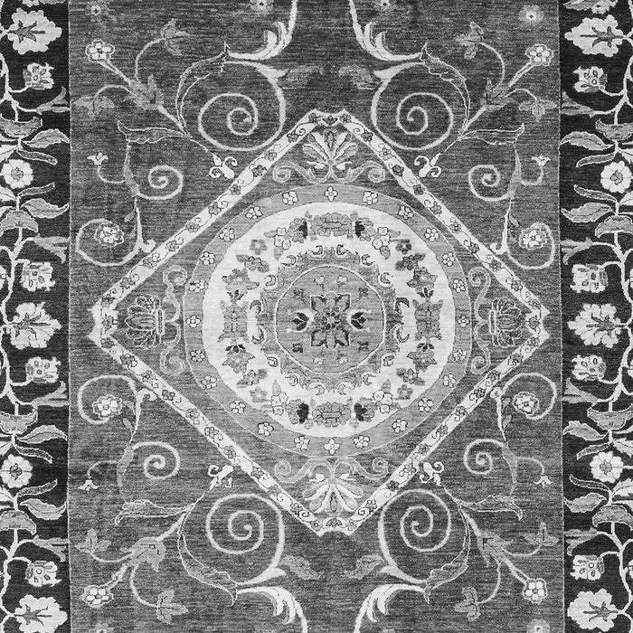 Machine Washable Persian Gray Traditional Rug, wshabs3111gry