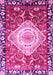 Machine Washable Persian Pink Traditional Rug, wshabs3111pnk