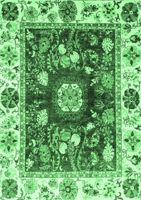 Oriental Emerald Green Traditional Rug, abs3112emgrn