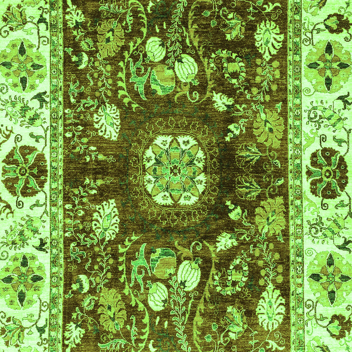 Machine Washable Oriental Green Traditional Area Rugs, wshabs3112grn