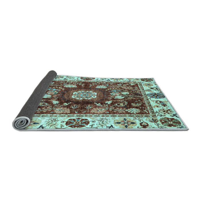 Sideview of Oriental Light Blue Traditional Rug, abs3112lblu