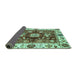 Sideview of Oriental Turquoise Traditional Rug, abs3112turq